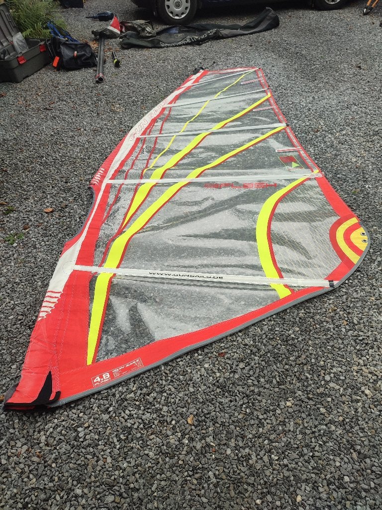 Voile  Gun Sails Flash  4.8m   50€, Sports nautiques & Bateaux, 3.5 à 5 m², Enlèvement, Utilisé, Gunsails