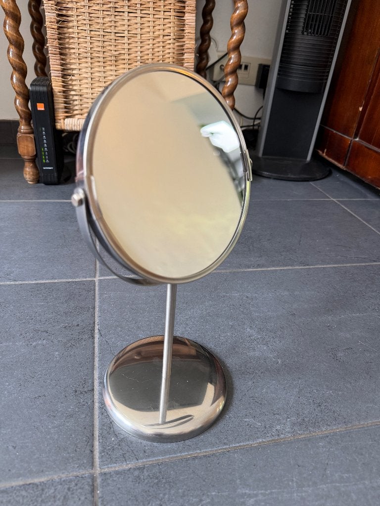 Ikea-spiegel, Huis en Inrichting, Woonaccessoires | Spiegels, Ophalen, Minder dan 50 cm, Rond, Zo goed als nieuw