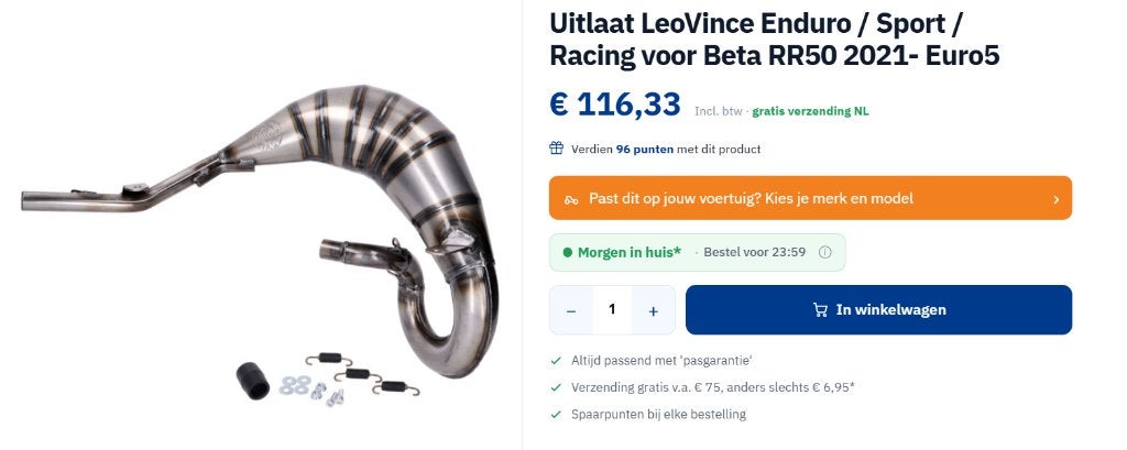 Pot d'échappement LeoVince X-Fight Beta RR50 partir de 2021, Enlèvement ou Envoi, Comme neuf, Pot d'échappement