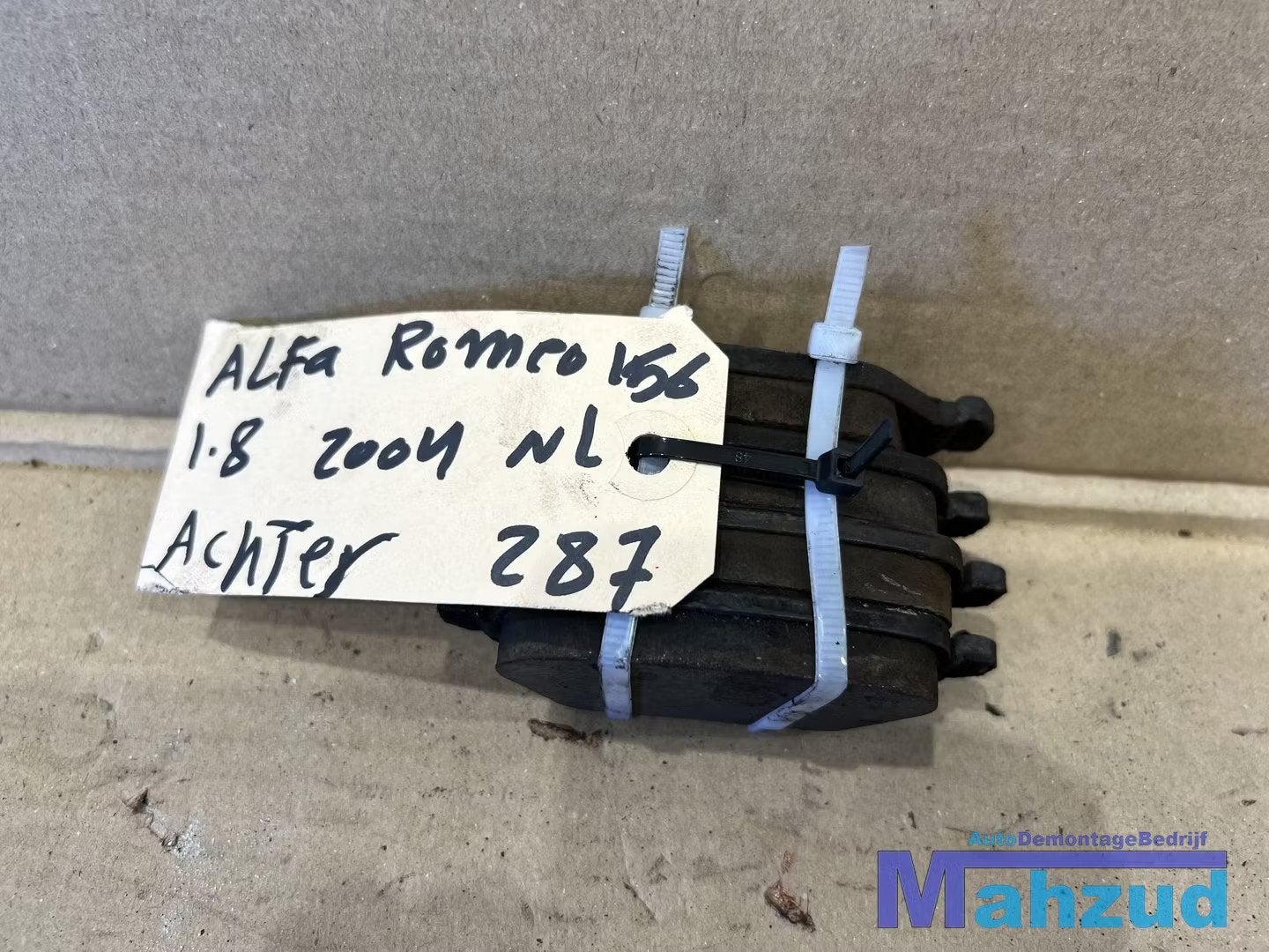 ALFA ROMEO 156 1.8 Remblokken remblok achter achteras 1997-2, Gebruikt, Dpofca@stellantis.com, Stellantis Europe S.p.A., Alfa Romeo