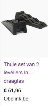 Thule levellers, Ophalen of Verzenden, Zo goed als nieuw
