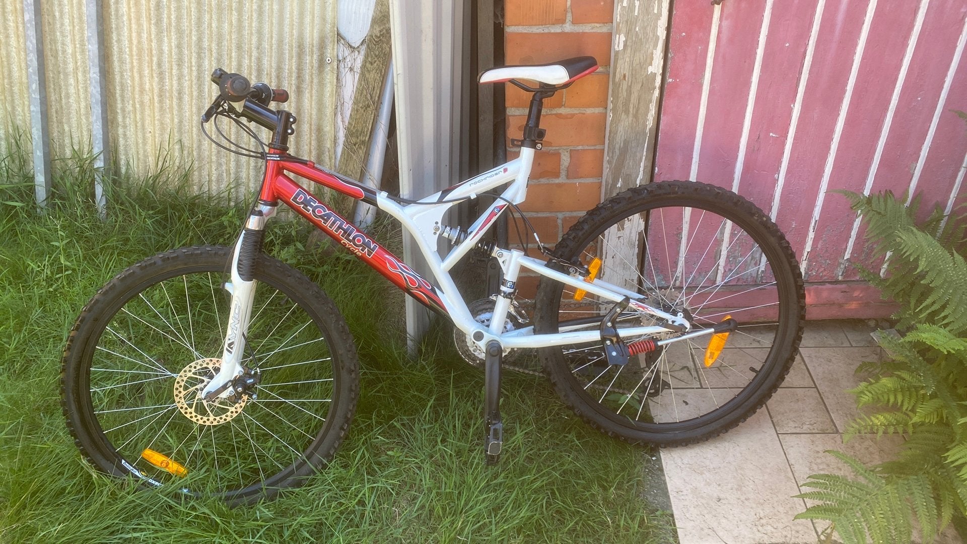 Decathlon rockrider full-suspension mountainbike, 49 tot 53 cm, Zo goed als nieuw, Schijfrem, Ophalen