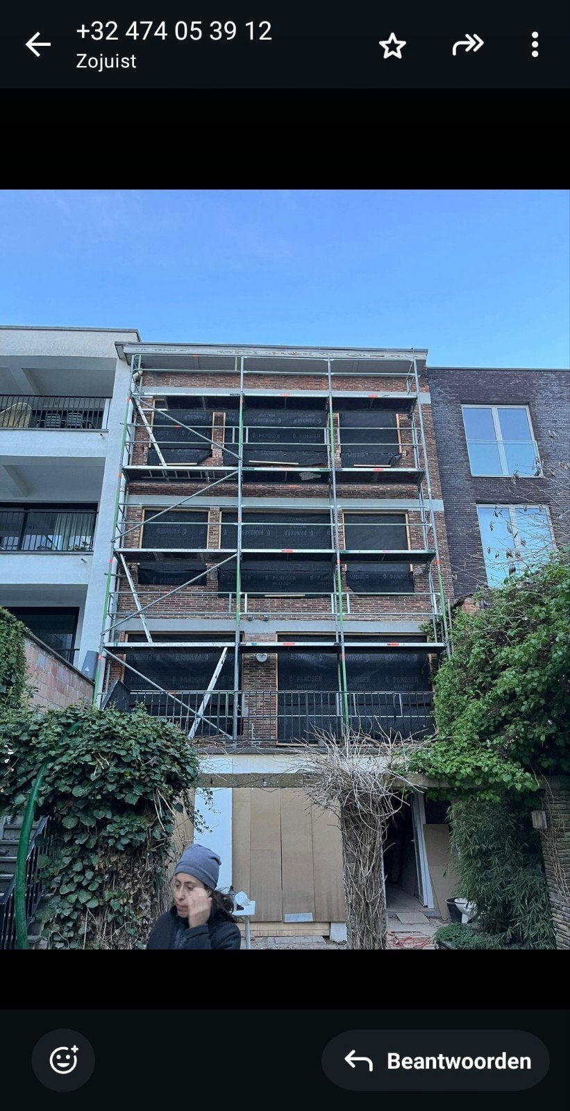 Verhuur/verkoop gevel en rolstelling, Enlèvement, Comme neuf, Échafaudage de façade, 5 mètres de hauteur ou plus