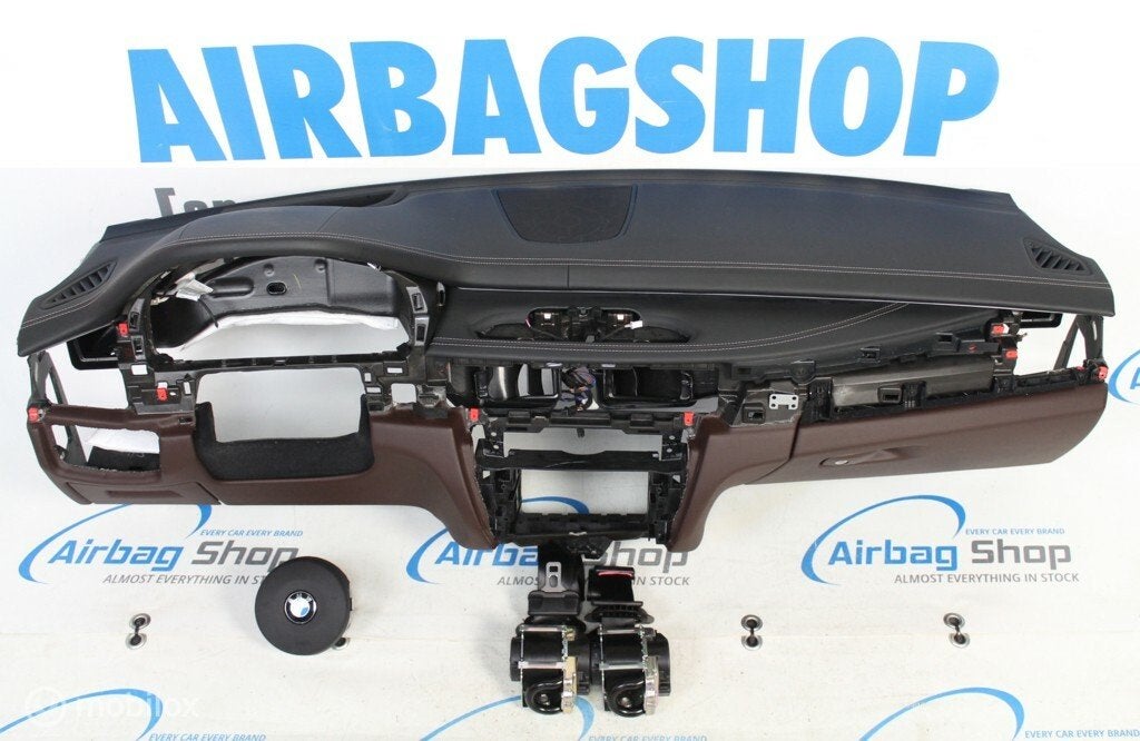 Airbag kit - Tableau de bord M cuir noir brun HUD BMW X5 F15, Enlèvement ou Envoi, Utilisé