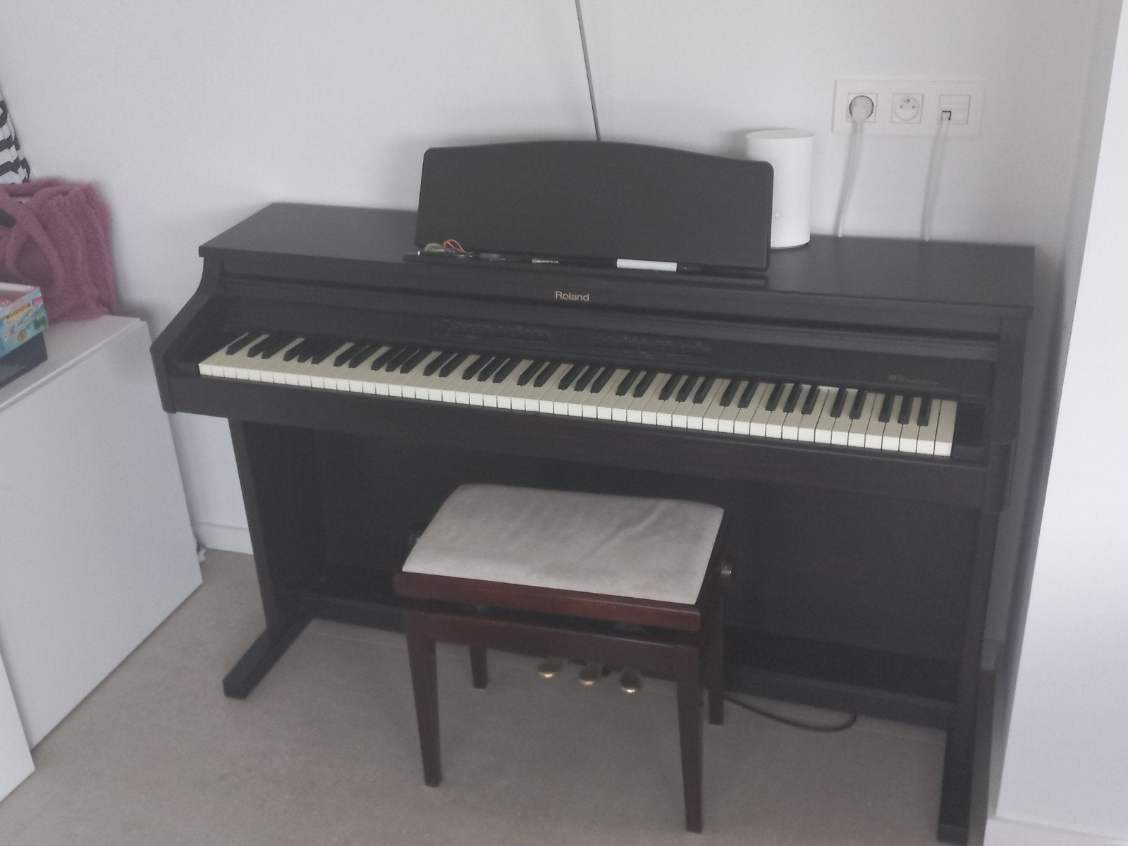 digitale piano Roland Hp2-e, Ophalen, Gebruikt, Bruin, Digitaal