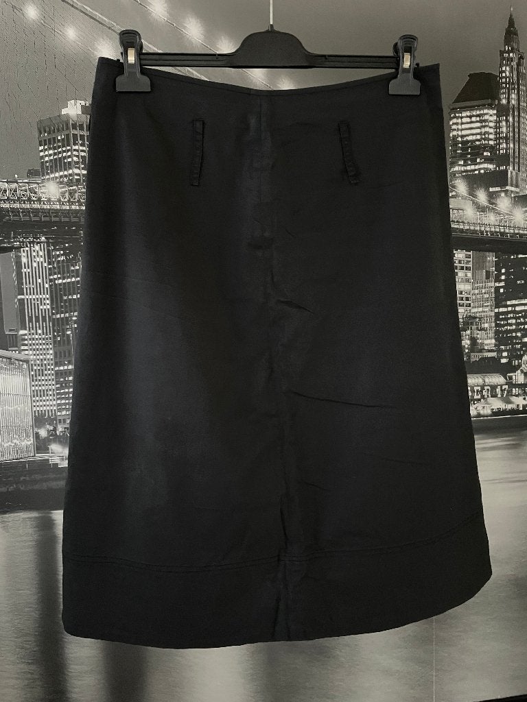zwarte rok Atos Lombardini - 42, Zwart, Maat 42/44 (L), Zo goed als nieuw, Onder de knie