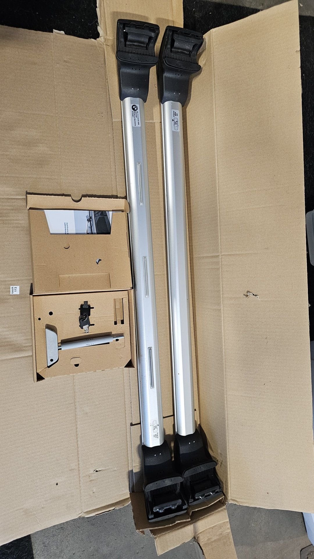 Originele nieuwe dakdrager voor hoge open dakreling BMW 3 se, Auto diversen, Dakdragers, -, -, Nieuw, Ophalen of Verzenden