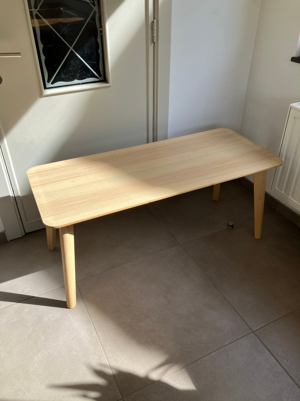 Ikea Lisabo salontafel essenfineer, Maison & Meubles, 100 à 150 cm, Scandinavisch, Enlèvement, Utilisé