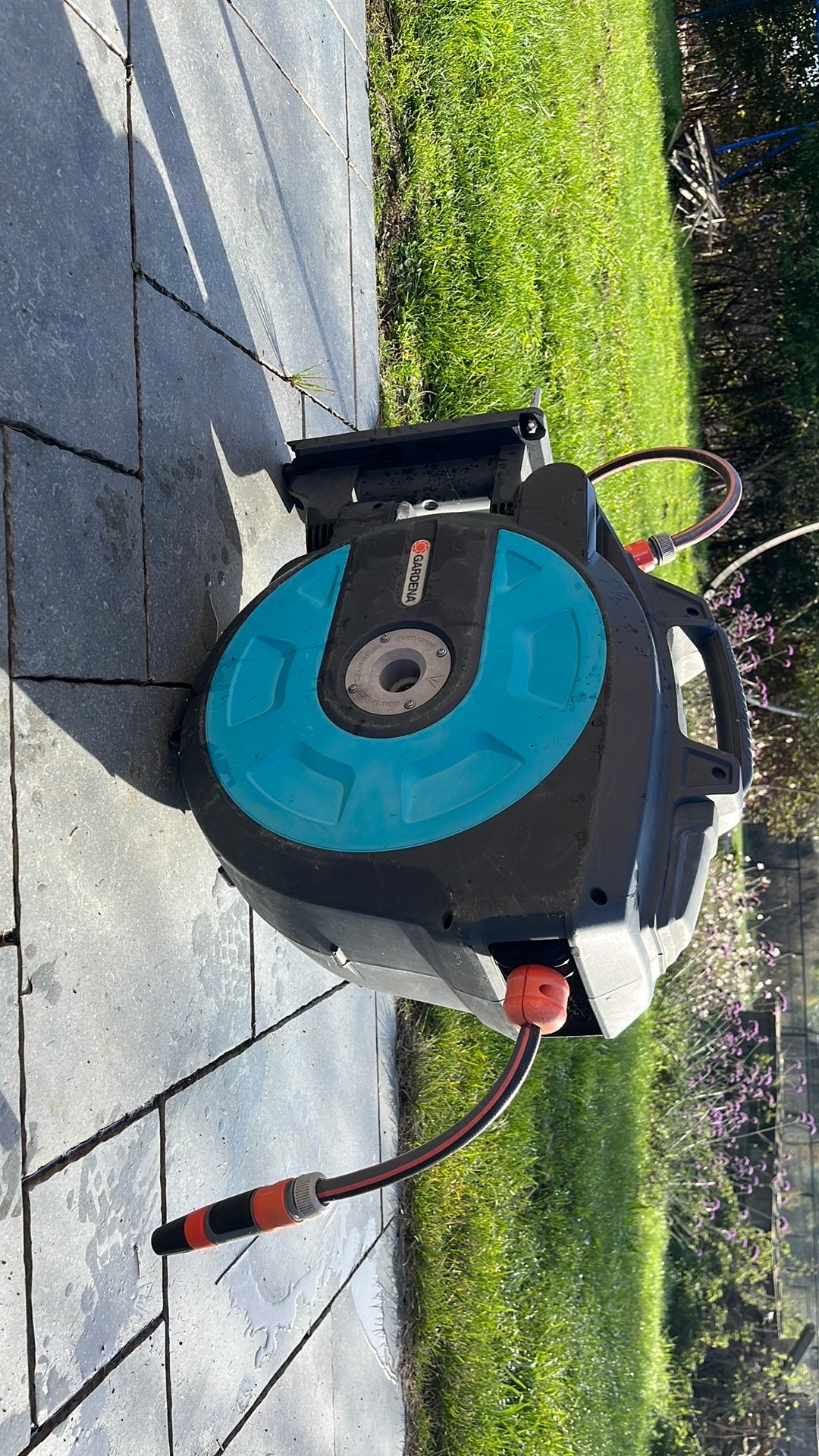 GARDENA Comfort 15 Roll-up Automatic (met 15 meter slang), Ophalen, Gebruikt, Tuinslanghaspel