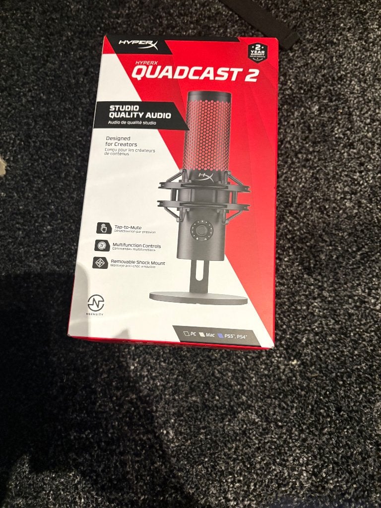 HyperX QuadCast 2 – USB microfoon, Muziek en Instrumenten, Ophalen, Zo goed als nieuw, Overige typen