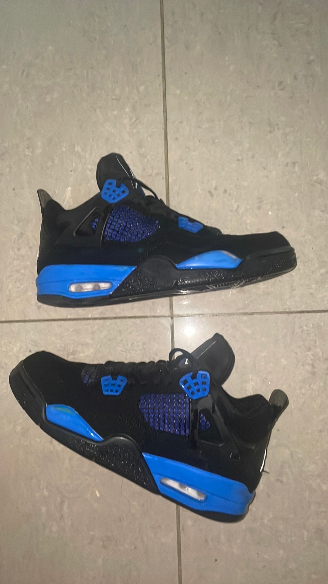 Jordan 4’s blue thunder, Vêtements | Hommes, Chaussures, Enlèvement ou Envoi, Comme neuf, Baskets, Noir