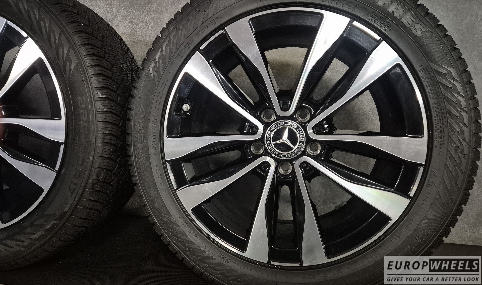 17 inch Mercedes velgen C klasse W206 S206 Bicolor breedset, Auto-onderdelen, Banden en Velgen, Gebruikt, -, -, Banden en Velgen