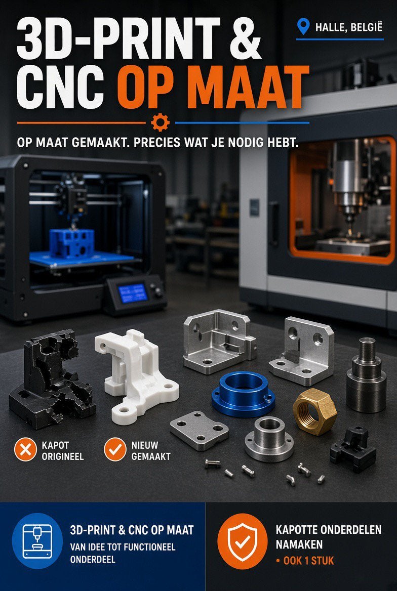 3D PRINT & CNC OP MAAT, Ophalen of Verzenden