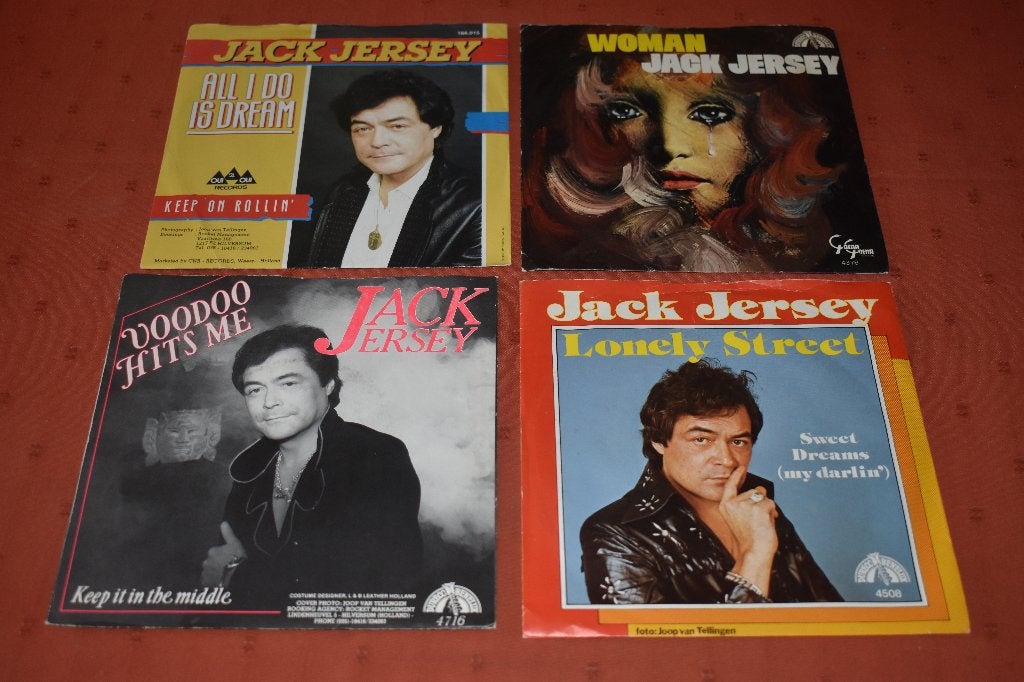 prachtige reeks 45t vinylsingels van Jack JERSEY, Cd's en Dvd's, Pop, 7 inch, Ophalen of Verzenden, Zo goed als nieuw