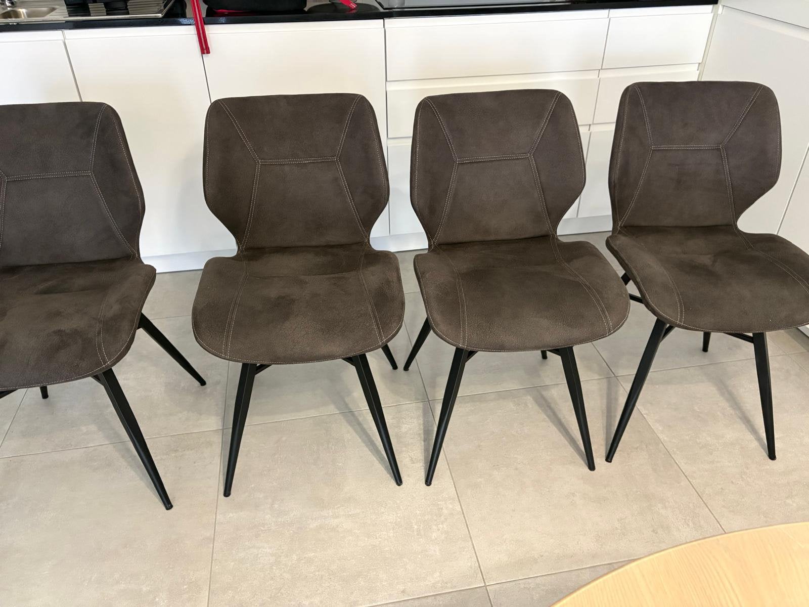 4 belles chaises anthracite/noir, Maison & Meubles, Chaises, Enlèvement, Comme neuf, Noir
