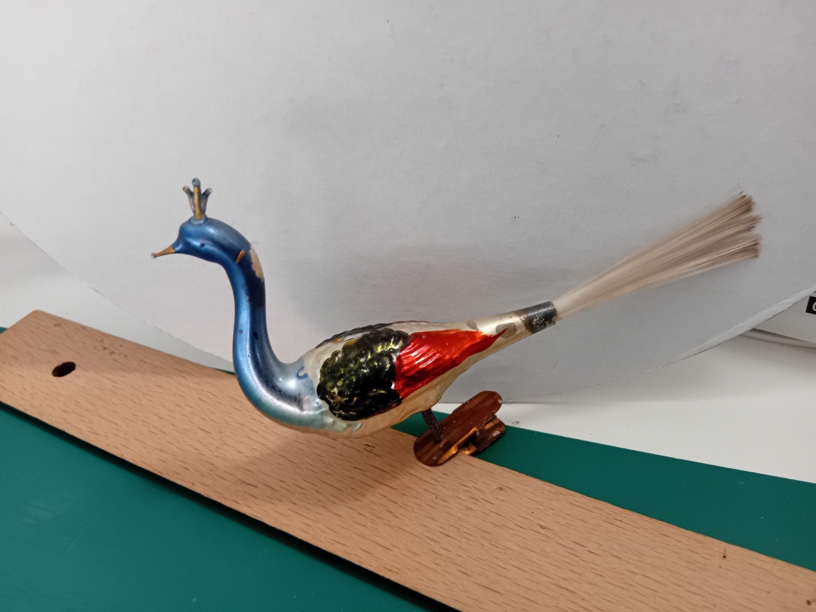 oude vogel kerstbal, Diversen, Kerst, Ophalen of Verzenden, Gebruikt