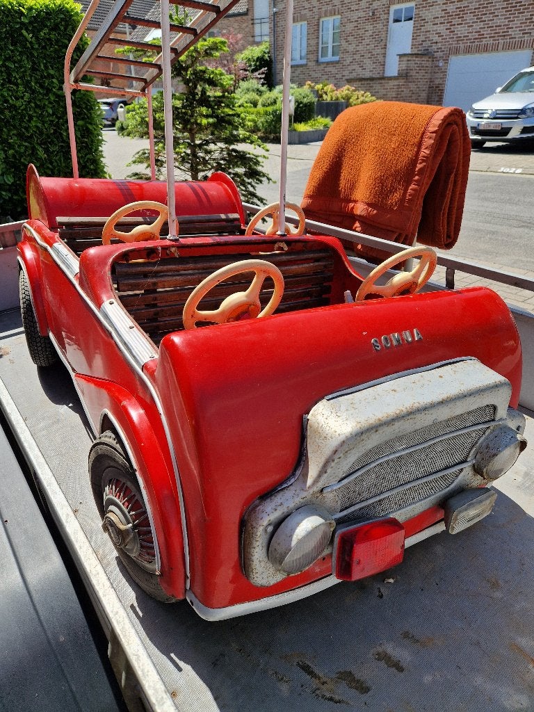 SUJET DE MANGE EN METAL CAMION DE POMPIER FORAIN DECO, Enlèvement, Utilisé