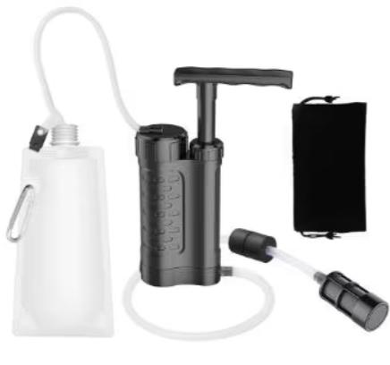 Draagbare waterzuiveraar / waterfilter set 0.01 micron