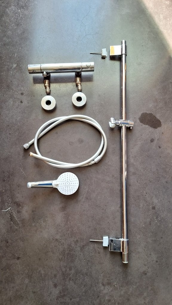 Thermostatische douchekraan GROHE + doucheset, Ophalen, Kraan