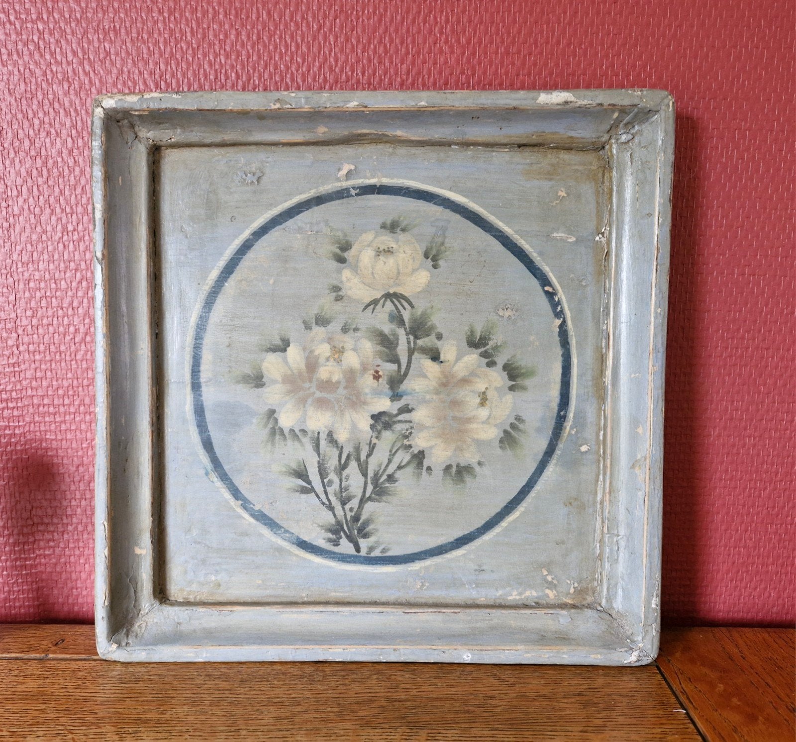 ancien panneau décoratif 38/38cm, Enlèvement ou Envoi