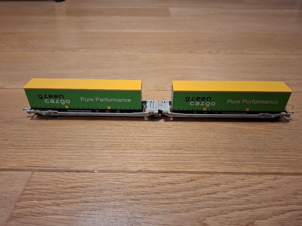 Rocky-Rail 90328 - double wagon Green Cargo, Enlèvement, Comme neuf, Wagon, Autres marques