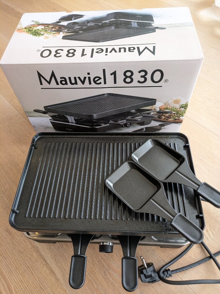 Mauviel 1830 Gourmet Raclette Grill Set, Elektronische apparatuur, Ophalen, Zo goed als nieuw, 4 t/m 7 personen