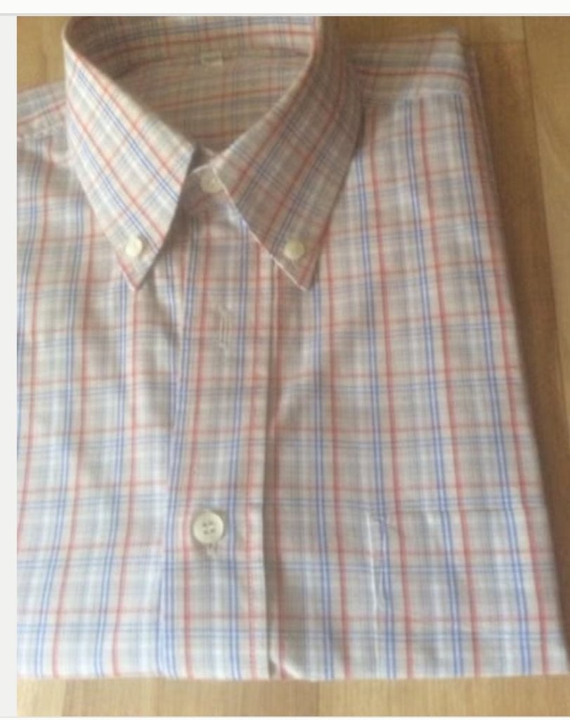 Hemd vintage maat 39/40, Kleding | Heren, Overhemden, Ophalen of Verzenden, Zo goed als nieuw, Oranje, Halswijdte 39/40 (M)