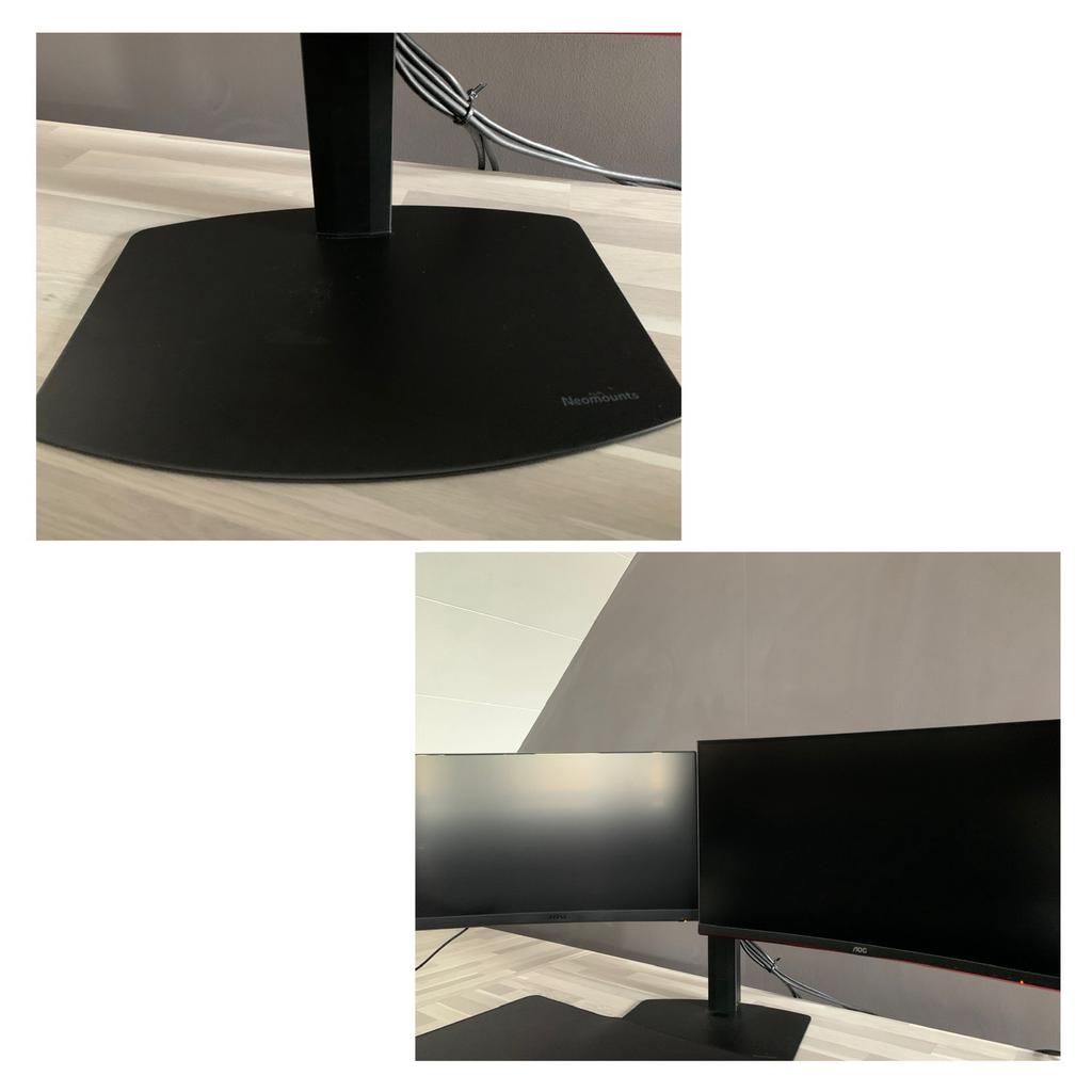 Neomounts Monitorstandaard | 2 monitors, Computers en Software, Ophalen, Zo goed als nieuw