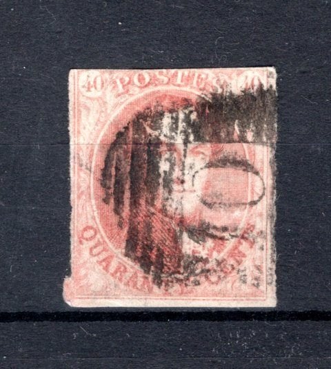 (B) 12 gestempeld 1861 - Langwerpig medaillon - 1, Verzenden, Gestempeld, Gestempeld