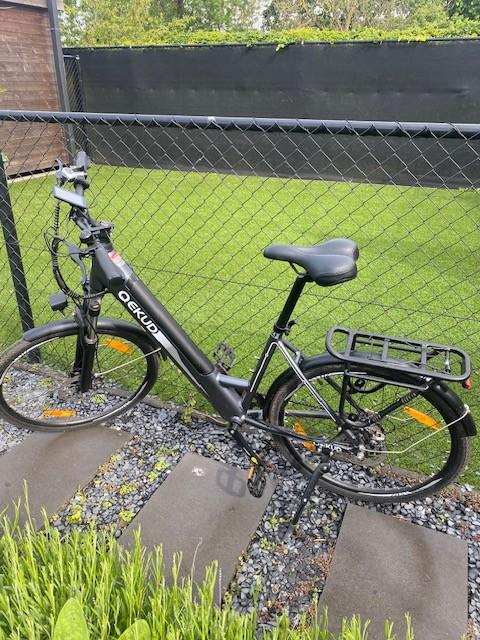 Elektrische citybike, Fietsen en Brommers, 28 inch, 53 tot 56 cm, Zo goed als nieuw, Meer dan 20 versnellingen