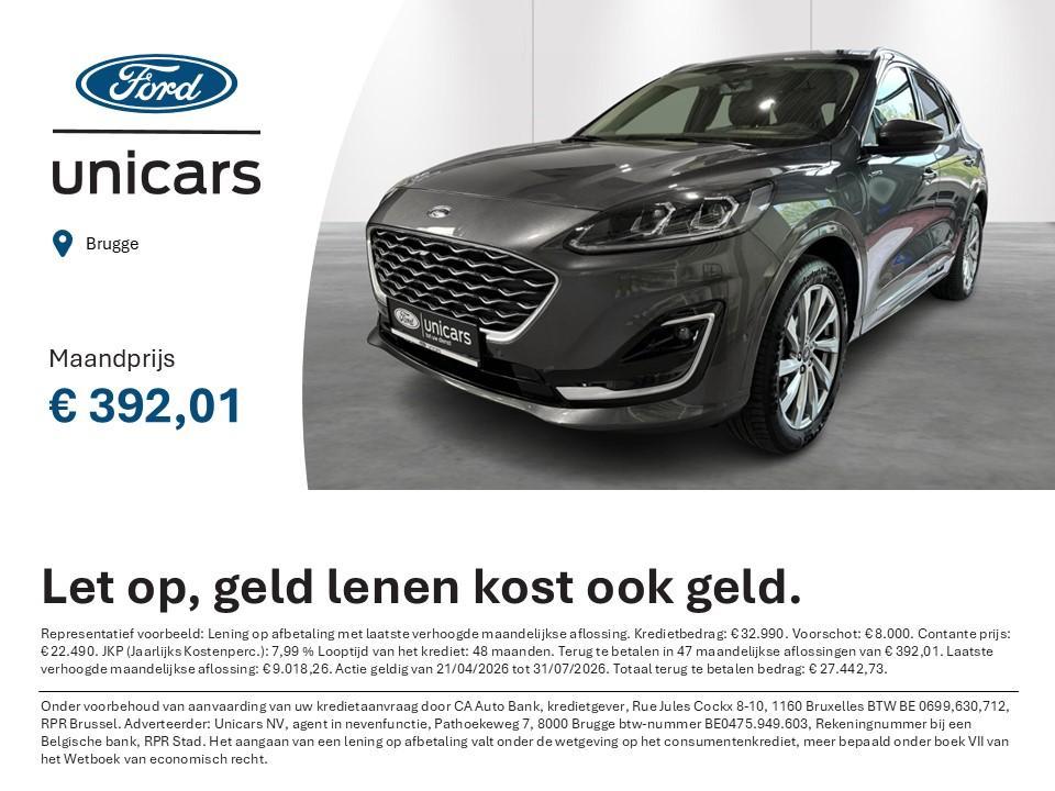Ford Kuga 2.5i PHEV Aut. 165kW Vignale, Auto's, Ford, Gebruikt, 4 cilinders, Inductieladen voor smartphones, Plug-in hybride