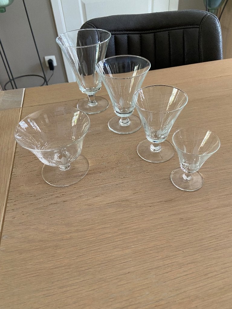 Glasservies, Huis en Inrichting, Ophalen, Glas of Glazen, Vintage, Glas