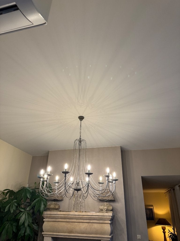 Zéér grote kroonluchter. 125x95 12 lichtpunten, Ophalen, Zo goed als nieuw, Metaal, E14 (klein)