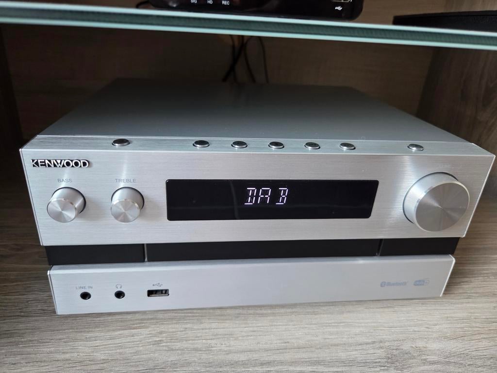 Kenwood compact stereo system, Comme neuf, Enlèvement, Haut-parleurs, Micro chaîne