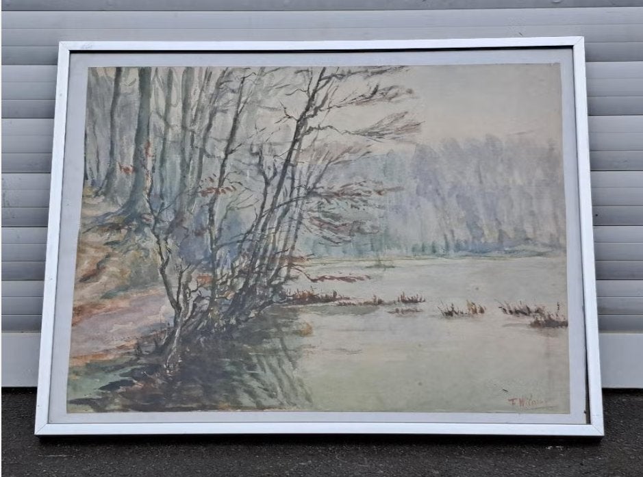 aquarelle signe f wilmaers, Antiquités & Art, Enlèvement ou Envoi, Aquarelle