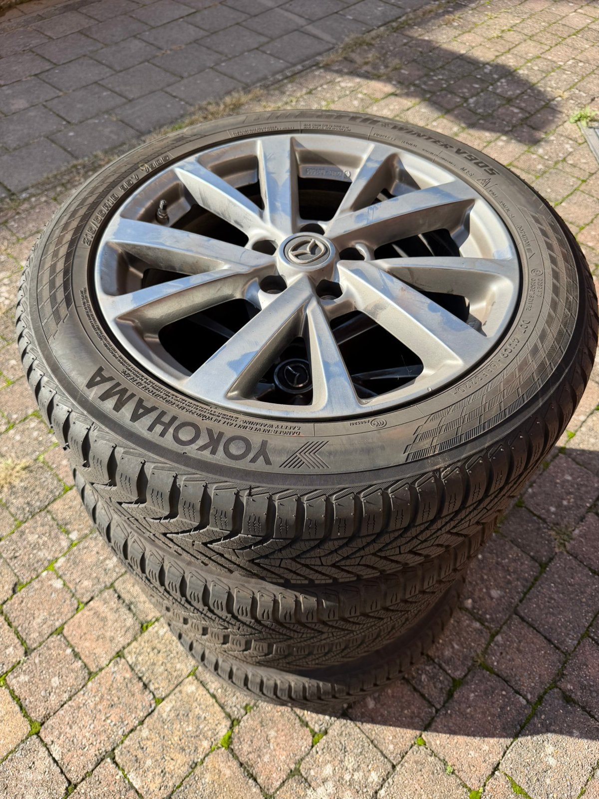 Winterset Mazda alu velgen + winterband, Auto-onderdelen, Ophalen, Velg(en)