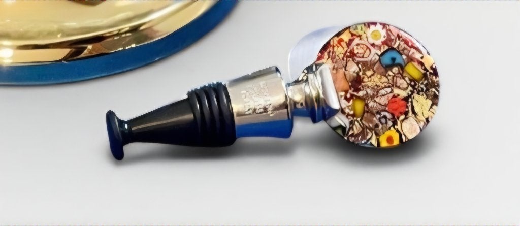 Bouchon de vin/valve de bouteille de luxe (verre de Murano), Antiquités & Art, Enlèvement ou Envoi