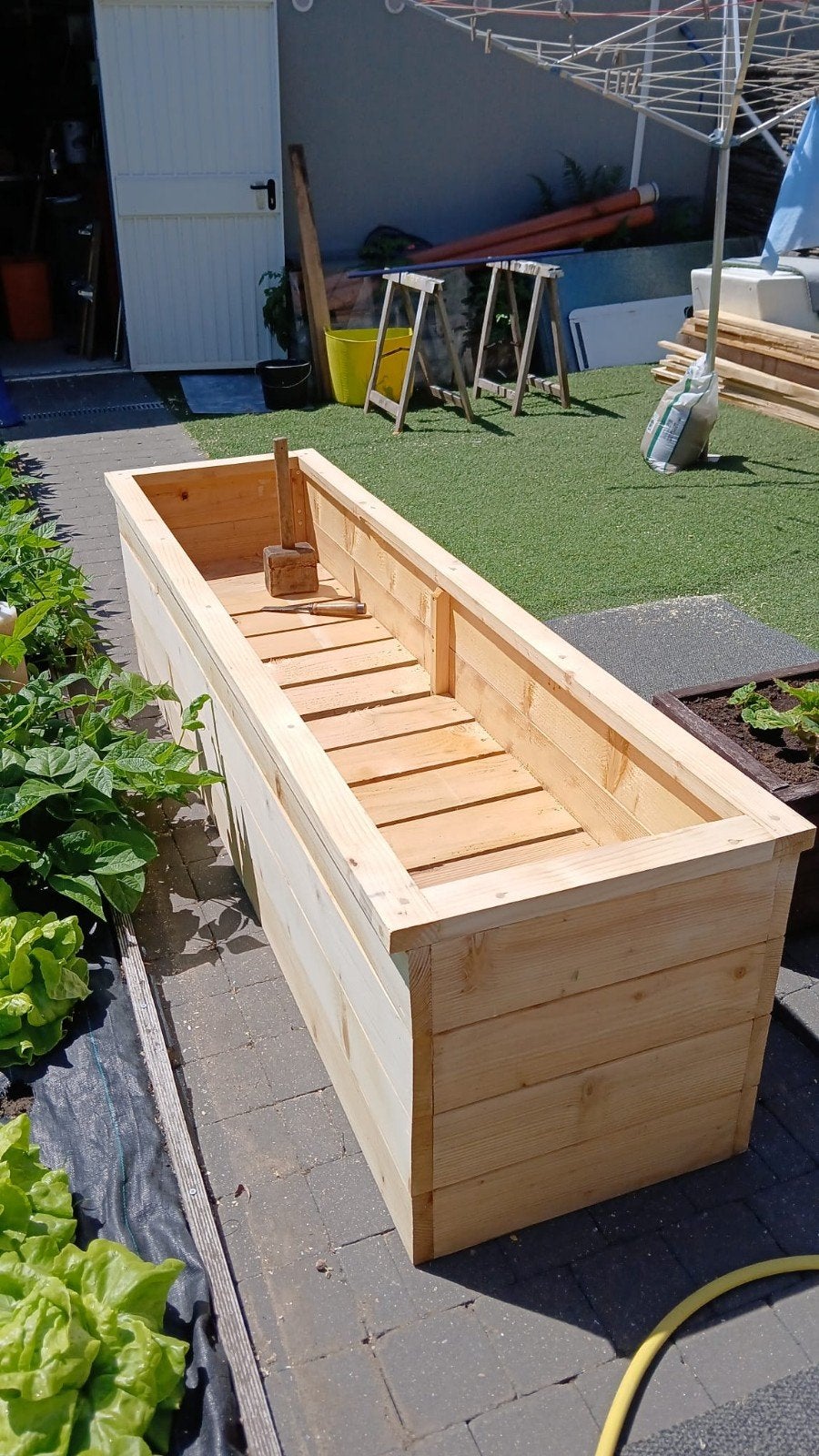 plantenbak 200x45x45, Tuin en Terras, Ophalen, Hout