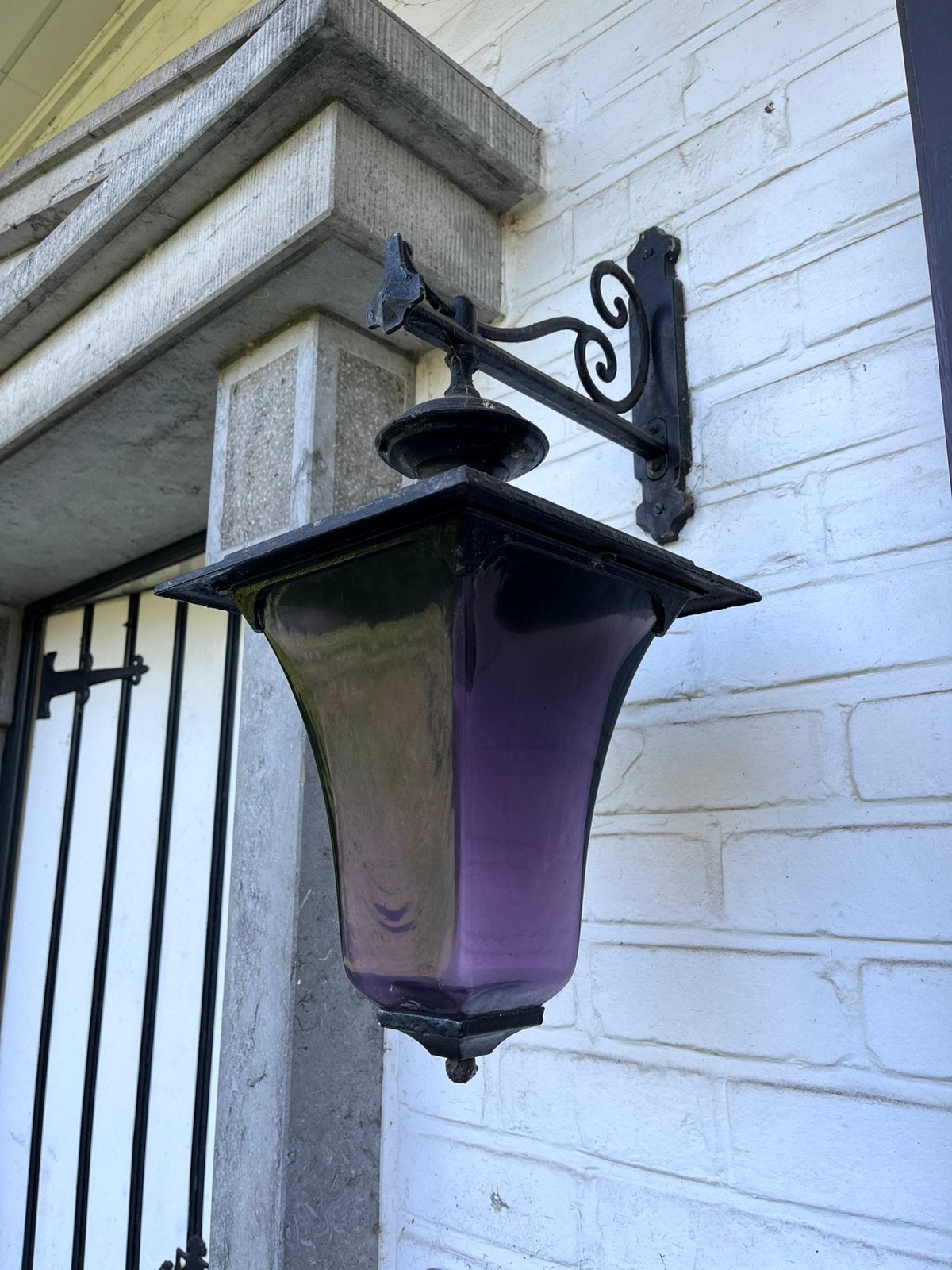 Antiek smeedijzeren lantaarnpaal - buitenverlichting, Enlèvement
