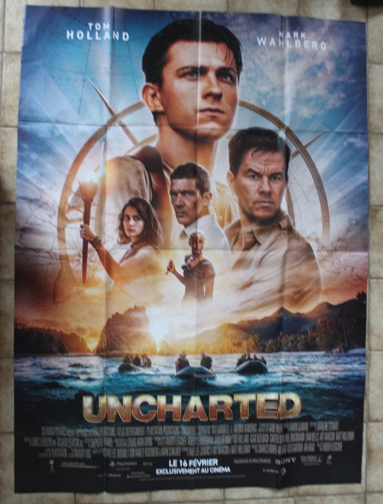 filmaffiche Uncharted 2022 XL filmposter, Rechthoekig Staand, Deurposter of groter, Ophalen of Verzenden, Zo goed als nieuw
