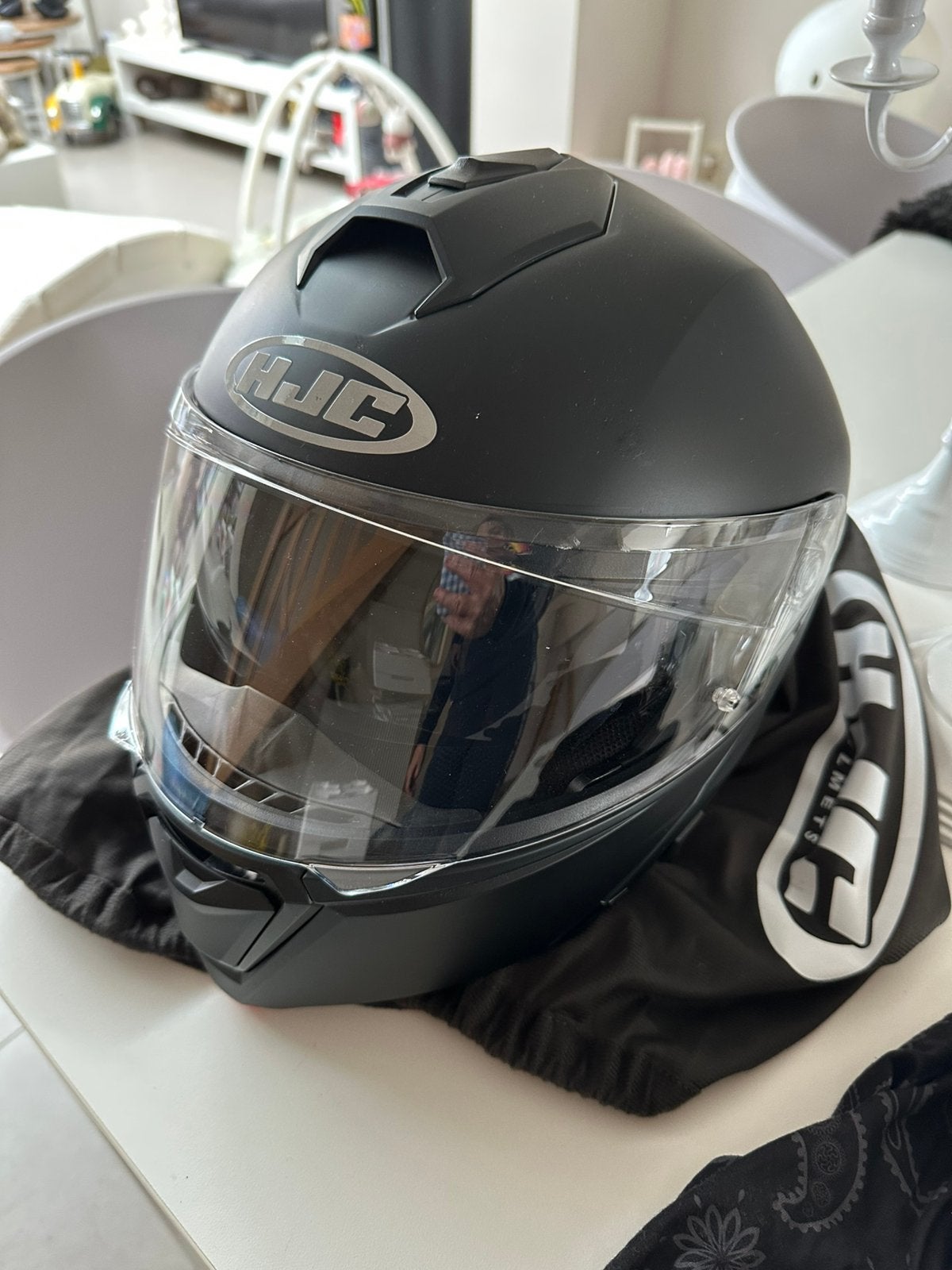 Motorhelm  HJC i90 in XS, Motoren, Ophalen, HJC, Tweedehands, Dames