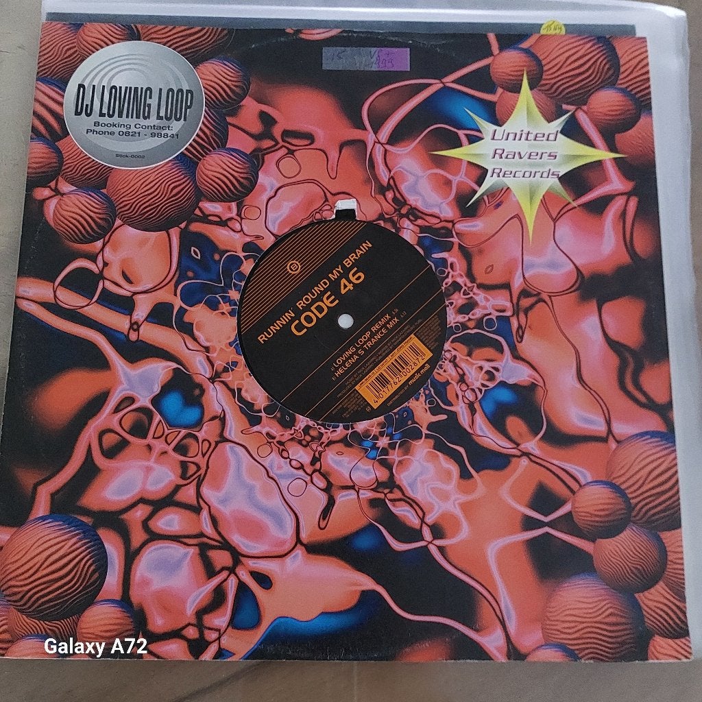 code 46 runnin round my brain 12 inch maxi, Gebruikt, Trance, Ophalen of Verzenden, 12 inch