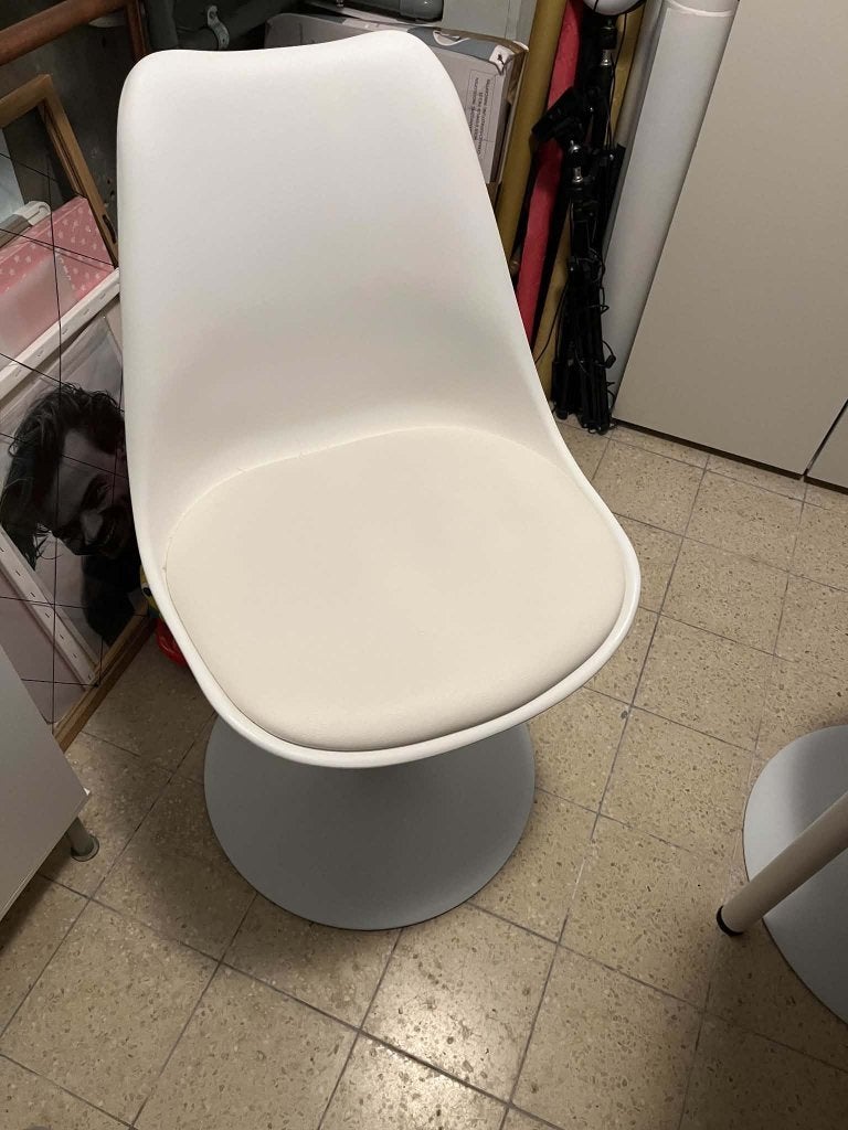 bureaustoelen wit moderne 2 stuks, Ophalen, Wit, Zo goed als nieuw, Bureaustoel