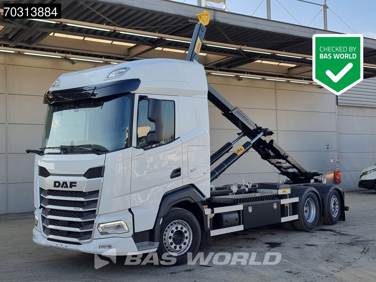 DAF XF 480 6X2 NEW HYVA 26-60S Lift+Steering axle Standklima, Auto's, Automaat, Euro 6, Wit, Bedrijf