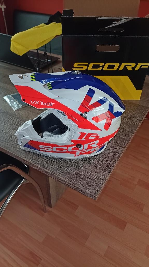 CASQUE SCORPION VX-16 AIR X-TURN, Motos, Enlèvement, Neuf, avec ticket, M, Casque off road