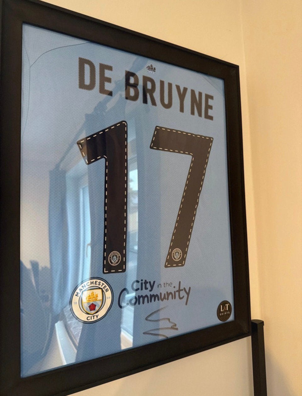 Signed shirt de bruyne + fotobewijs, Antiek en Kunst, Ophalen of Verzenden