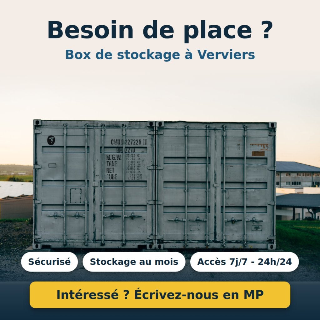 Box de stockage 7 à 14 m² à Verviers – liste d'attente, Divers, Enlèvement