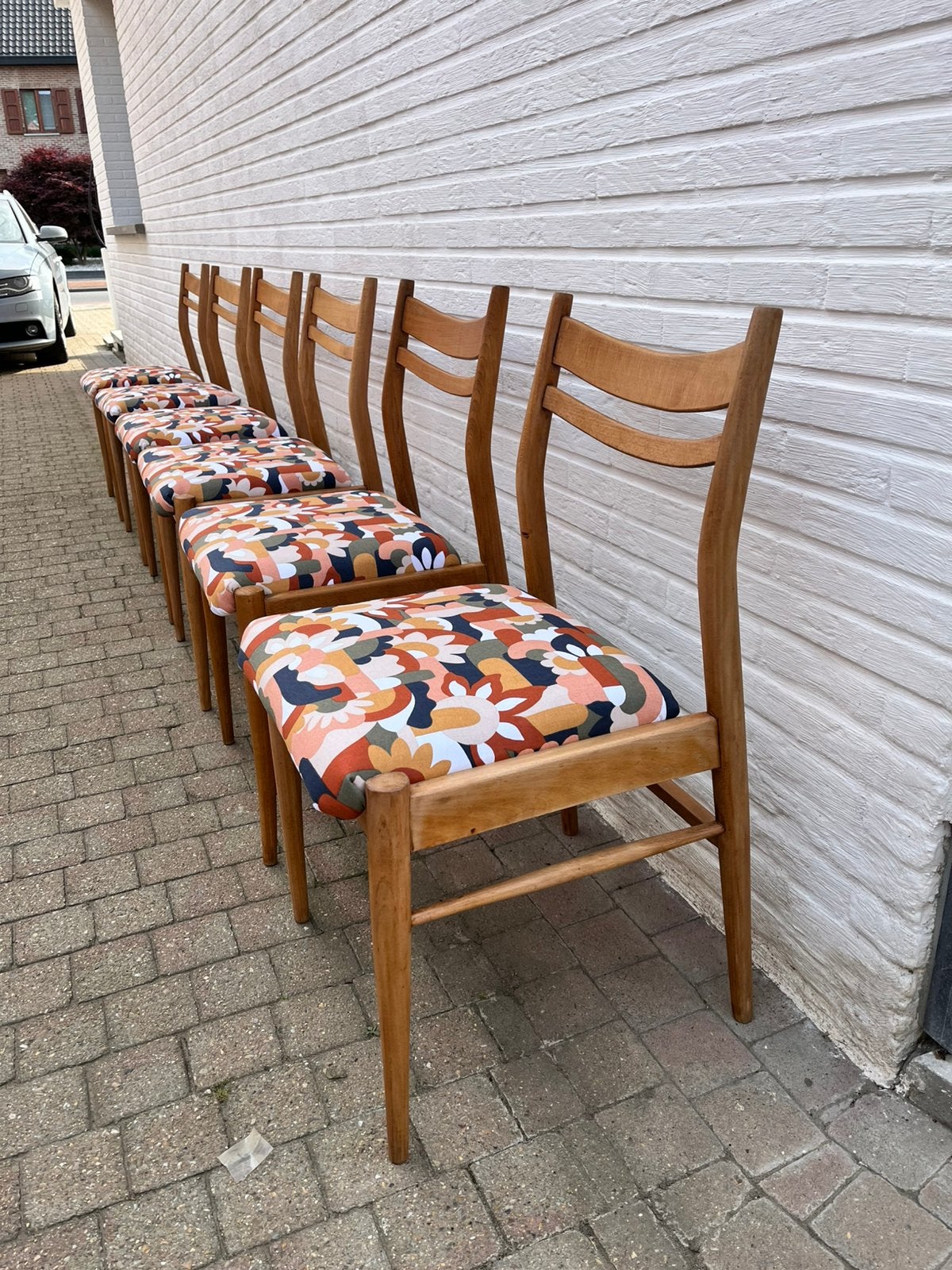 Zes prachtige Vintage stoelen, Ophalen, Zo goed als nieuw