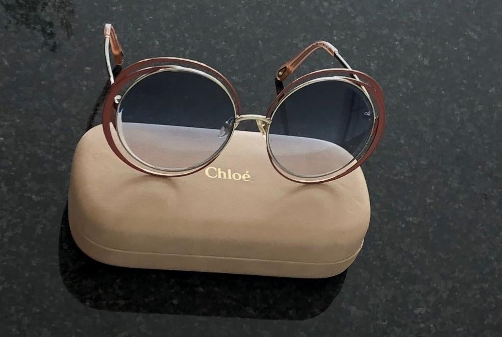 ZONNEBRIL MERK Chloé, Zonnebril, Oranje, Zo goed als nieuw, Ophalen