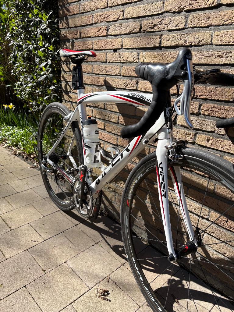 Koersfiets met Carbon wielen, Fietsen en Brommers, Ophalen, 28 inch, Gebruikt, Carbon